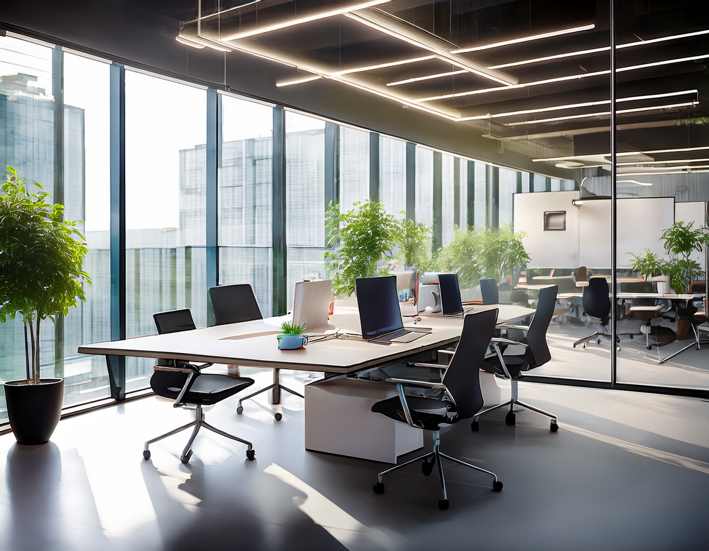 Steuerberatungsgespräch in modernem Büro mit freundlicher Atmosphäre